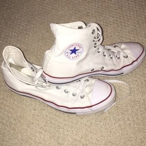 White Converse Hightops